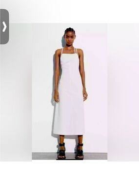Zara White Midi Slip Dress
#8199
